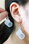 Clear Ab Spiral Shell Drop Earrings