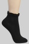 Plain Ankle Socks With Frilly Opening