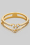 V Shaped Stack Ring With Mirco Pave