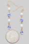 Linked Ceramic Pearl Drop Earrings 