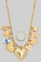 Multiple Heart Charm Chain Necklace