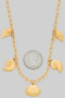 Various Shell Charm Chain Necklace