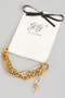 18K Gold Dipped Layered Cz And Chain Bracelet