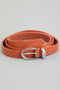Thin Snake Print Circular Buckle Fashion Belt
