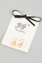 18K Gold Dipped Cz Horseshoe Drop Earrings