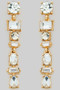 Rhinestone Linear Drop Earrings