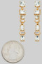 Rhinestone Linear Drop Earrings