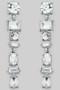 Rhinestone Linear Drop Earrings