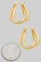 Double Curved Hinge Hoop Earrings