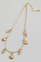 Clam And Horn Shell Charm Chain Necklace