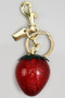 Glittery Stone Strawberry Bag Charm Keychain