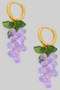 18K Gold Dipped Grape Huggies Earrings - #KE25645
