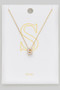 Brass Necklace With Cz Pave Initial Pendant