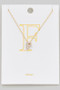 Brass Necklace With Cz Pave Initial Pendant