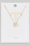 Brass Necklace With Cz Pave Initial Pendant