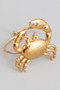 18K Gold Dipped Crab Ring