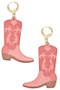 Fire Leather Boot Earrings