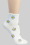 Smile Flower Pattern Ankle Socks