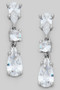 Various Shaped Linear Cz Stud Earrings