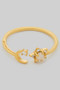 Crescent And Star Ring With Pearl And Cz