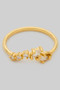 Wavy Cz Sliver Brass Ring