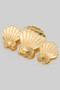 Three Shell Metal Hair Clip