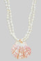Layered Shell Necklace With Shell Pendant