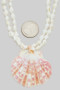 Layered Shell Necklace With Shell Pendant