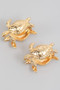 Double Sided Turtle Clasp Earrings