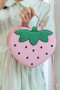 Glittery Strawberry Handbag With Shoulder Strap