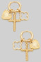 Coin Western Charm Drop Earrings