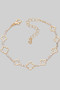Pave Clover Link Brass Bracelet