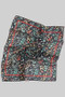 Sheer Multi Colored Leaf Print Square Scarf