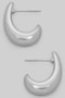 Brass Hooked Hoop Earrings - #GE11083