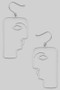 Abstract Face Portrait Drop Earrings