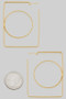Circle And Square Geo Hoop Earrings