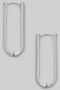 Brass Oval Hinge Hoop Earrings - #GE11091