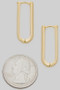 Brass Oval Hinge Hoop Earrings - #GE11091