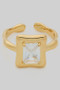 Portrait Rectangle Stone Ring