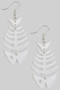 Glittery Acrylic Fish Bone Drop Earrings