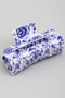 Porcelain Print Rectangle Hair Clip