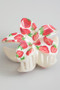 Plastic Strawberry Print Flower Shape Clip