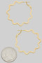 Wavy Brass Hoops