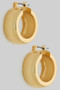 Wide Brass Hinge Hoop Earrings