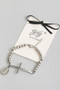 18K Gold Dipped Cross And Coin Stretch Bracelet