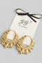 18K Gold Dipped Intricate Pressed Hoops