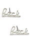 Cursive Fuck Stud Earrings