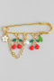 Cherry Charm Brooch Pin