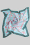 Rose Floral Print Silky Square Scarf