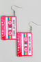 Acrylic Cassette Tape Drop Earrings